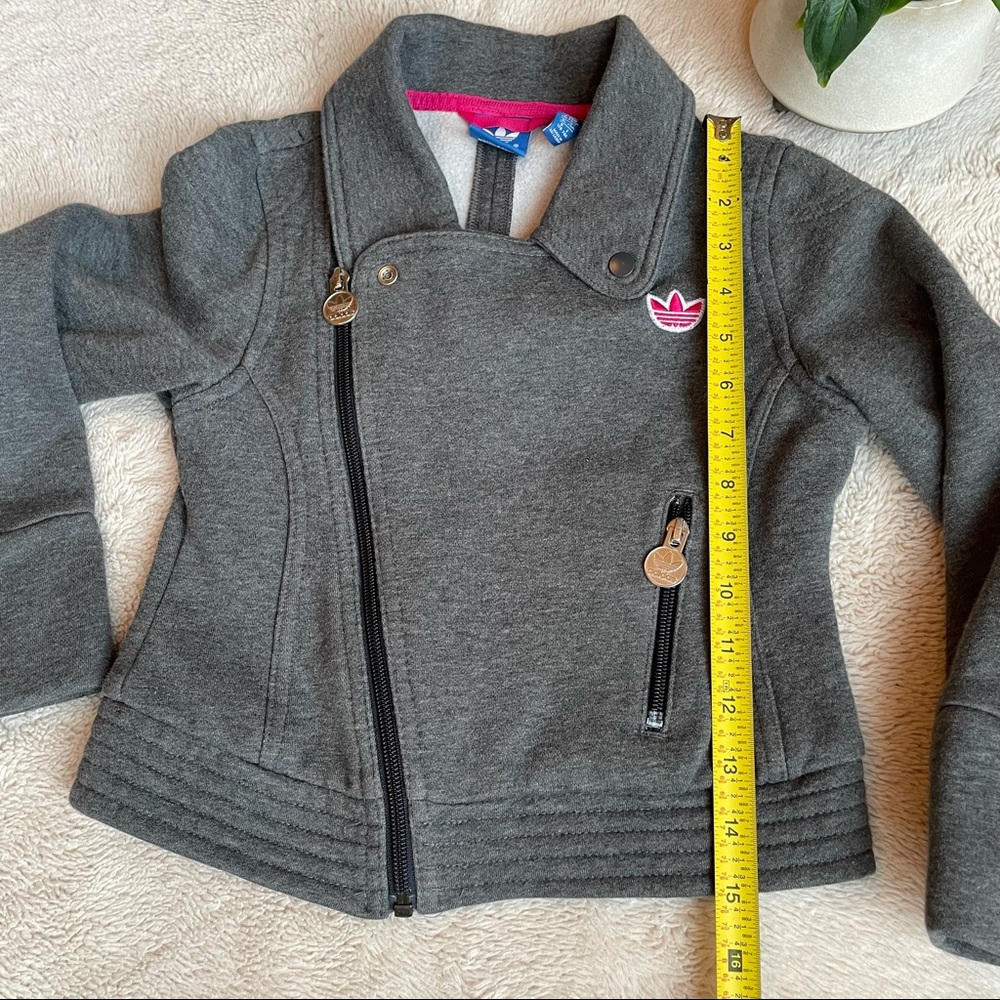 Adidas Kids Gray Collared Coat/Sweatshirt - Picture 6 of 6